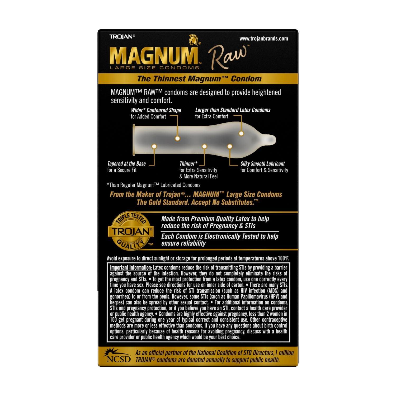 Trojan Magnum Raw 10ct - CheapLubes.com