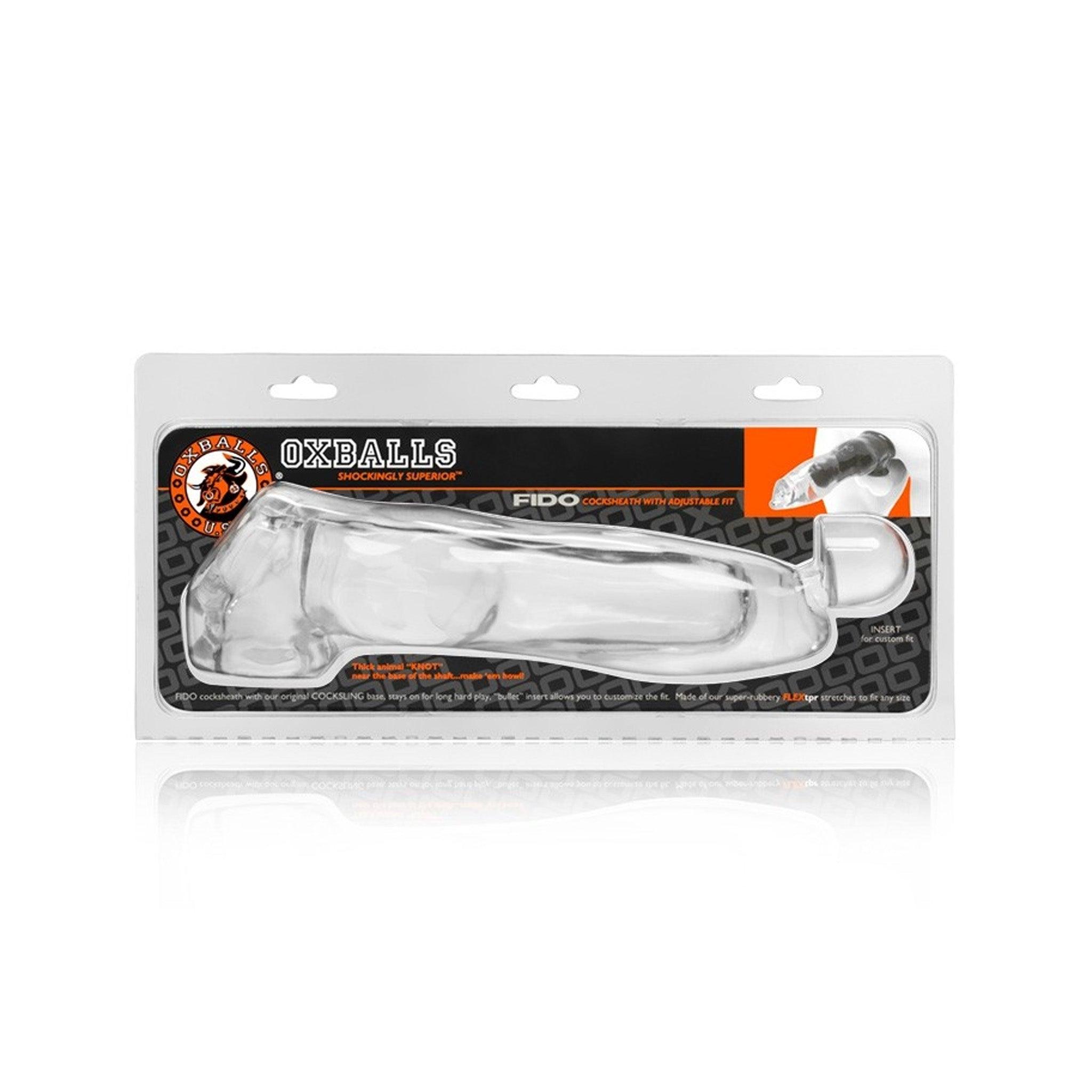 Oxballs FIDO Cocksheath with Adjustable Fit - Clear - CheapLubes.com