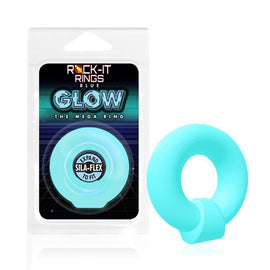 Rock-it Rings GLOW The Mega Ring C-Ring - Glows in the Dark! - Blue - CheapLubes.com