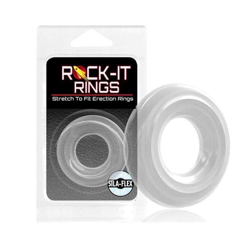 Rock-it Rings Silicone Ribbed Donut - Translucent - CheapLubes.com