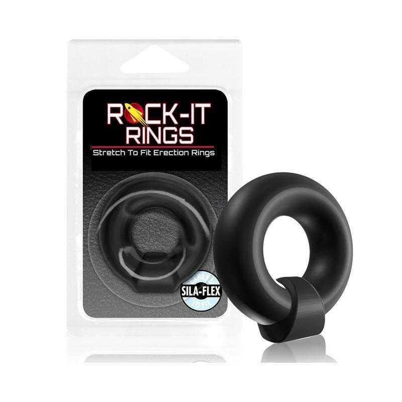 Rock-it Rings MEGA Ring - C-Ring - Black - CheapLubes.com