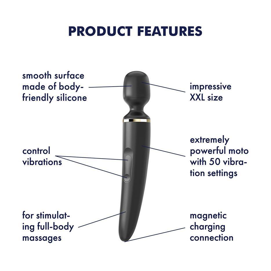 Satisfyer Wand-er Woman Large Rechargable Wand Vibrator | CheapLubes.com Satisfyer Wand-er Woman Large Rechargable Wand Vibrator | CheapLubes.com