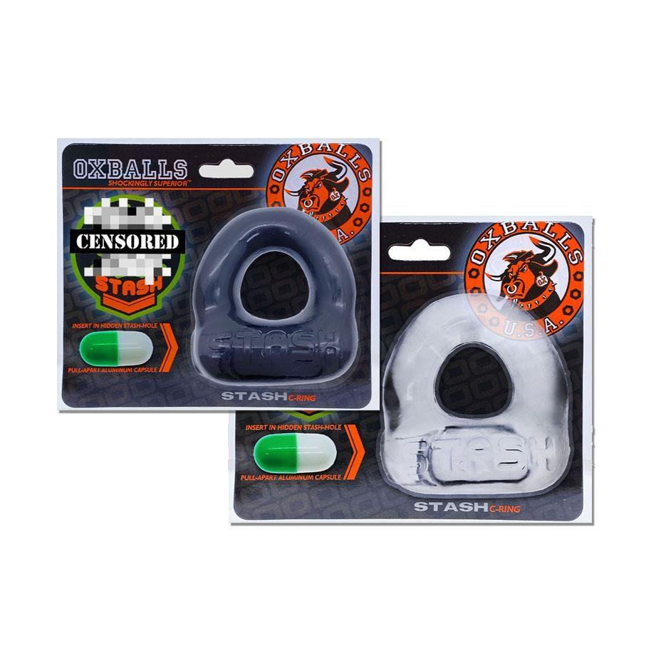 Oxballs Stash Cockring with Aluminum Capsule Insert - 2 Colors! - CheapLubes.com