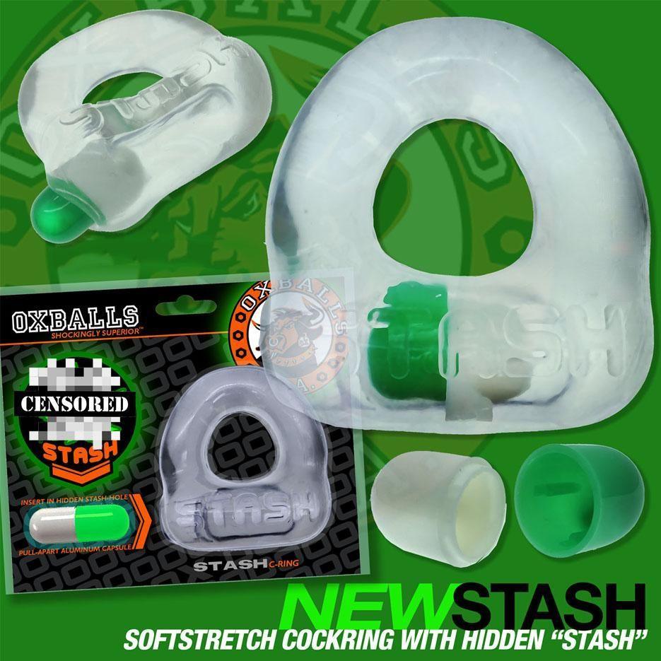 Oxballs Stash Cockring with Aluminum Capsule Insert - 2 Colors! - CheapLubes.com