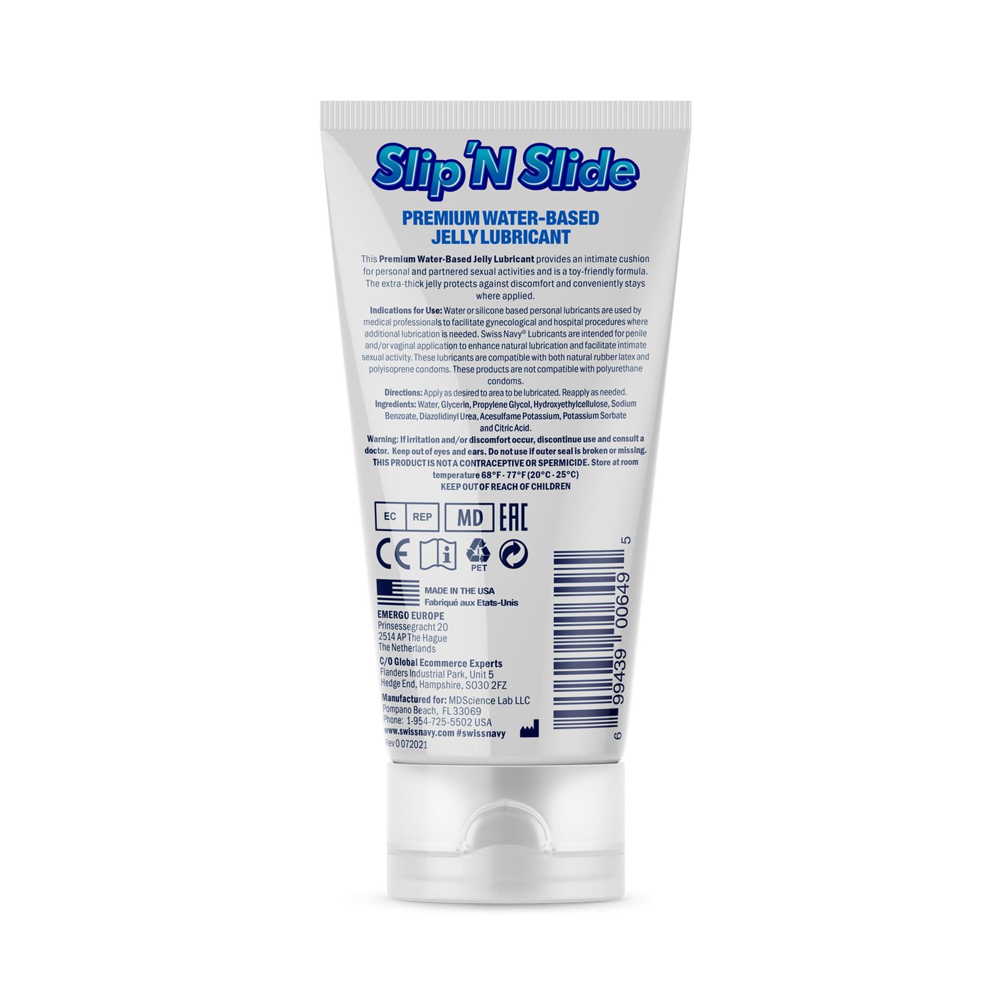 Swiss Navy Slip 'N Slide - Premium Jelly Personal Lubricant - 2 Sizes - CheapLubes.com