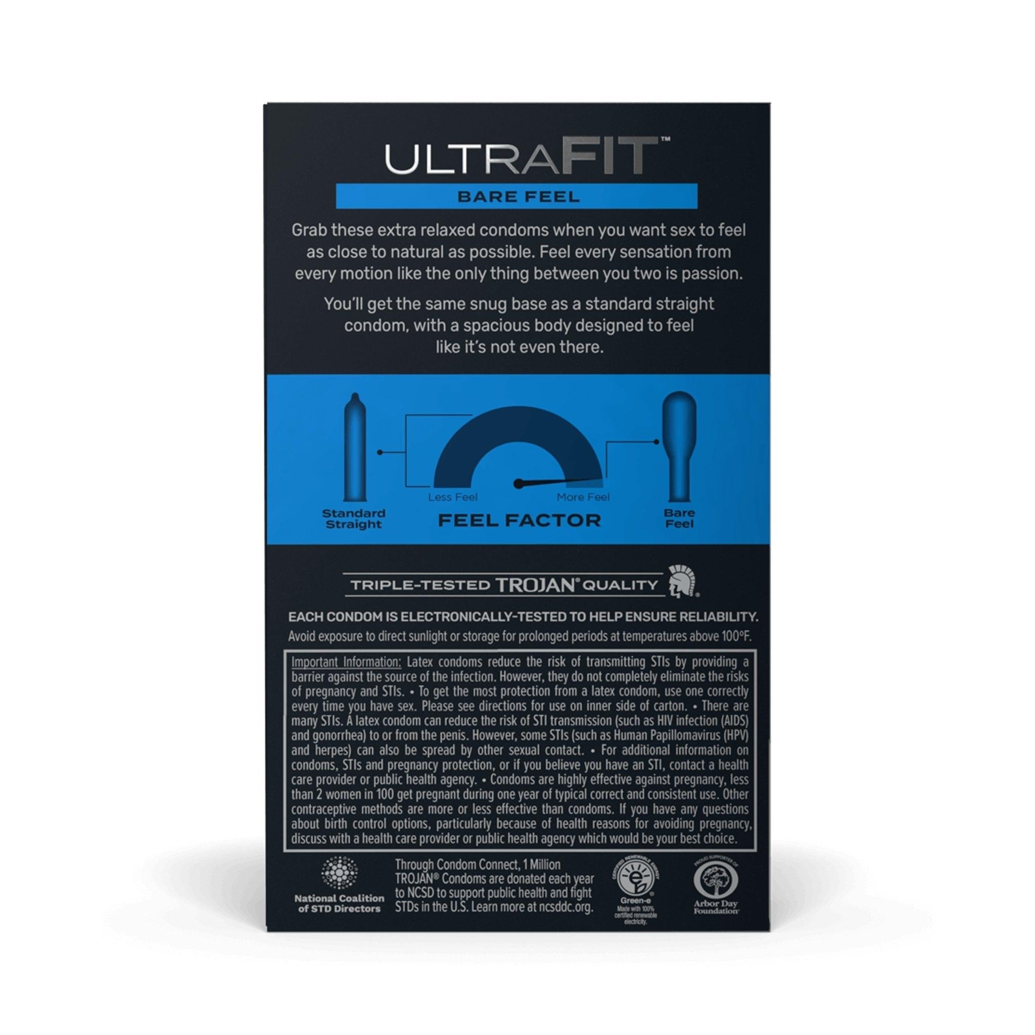 Trojan Brand Ultra FIT Bare Feel condoms 10pk - CheapLubes.com