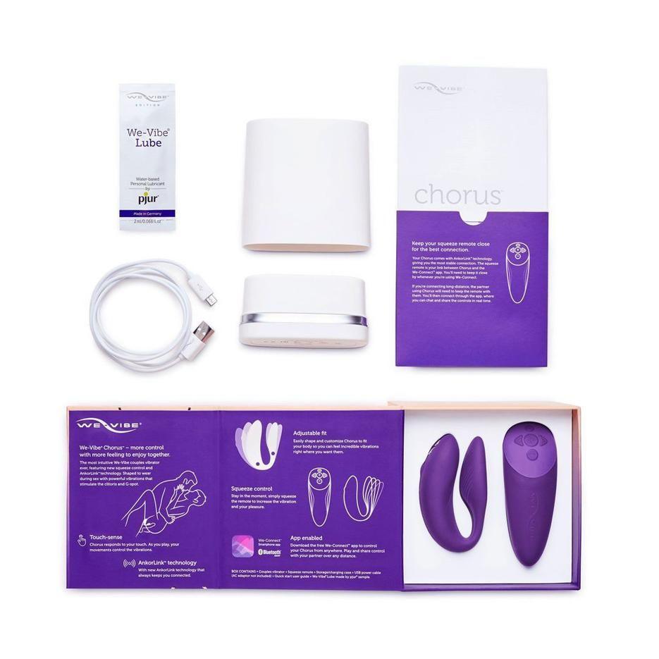 We-Vibe Chorus - Purple Couples Vibrator w/ Remote (App Enabled) - CheapLubes.com