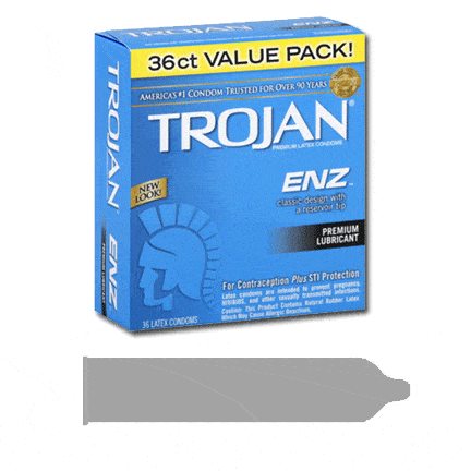 Trojan-ENZ Lubricated 36 Pk- Giant Box - CheapLubes.com